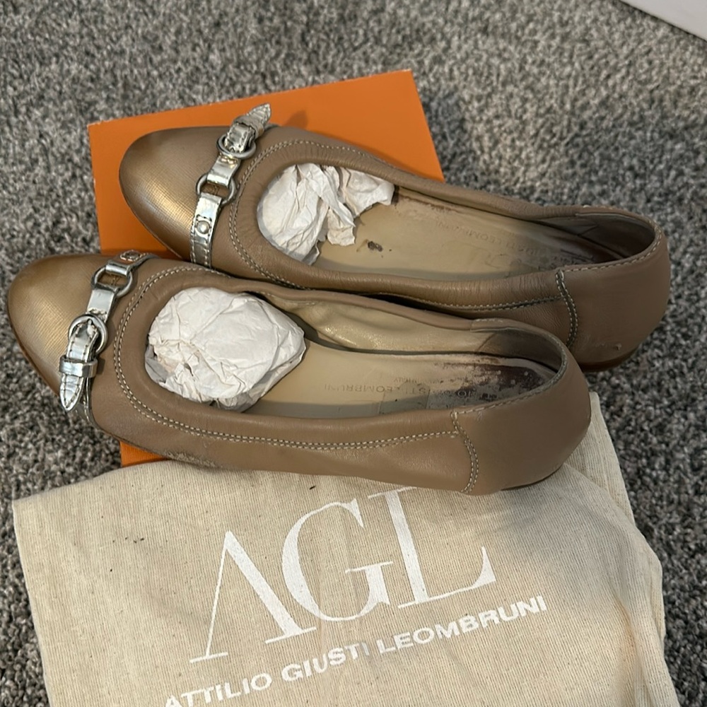 AGL Ballerina Flat Nude 38 Attilio Giusti Leombruni